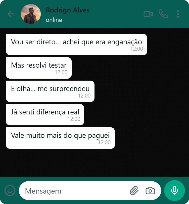 Relato de cliente satisfeito